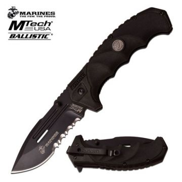 Officially Licensed USMC U.S Marines Military Assisted Folding Pocket Knife M-A1053BK